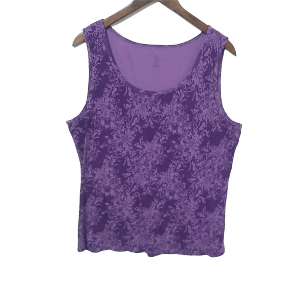 Bobbie Brooks Tops - Bobbie Brooks 2X Purple Ribbed Tank Top Plus
